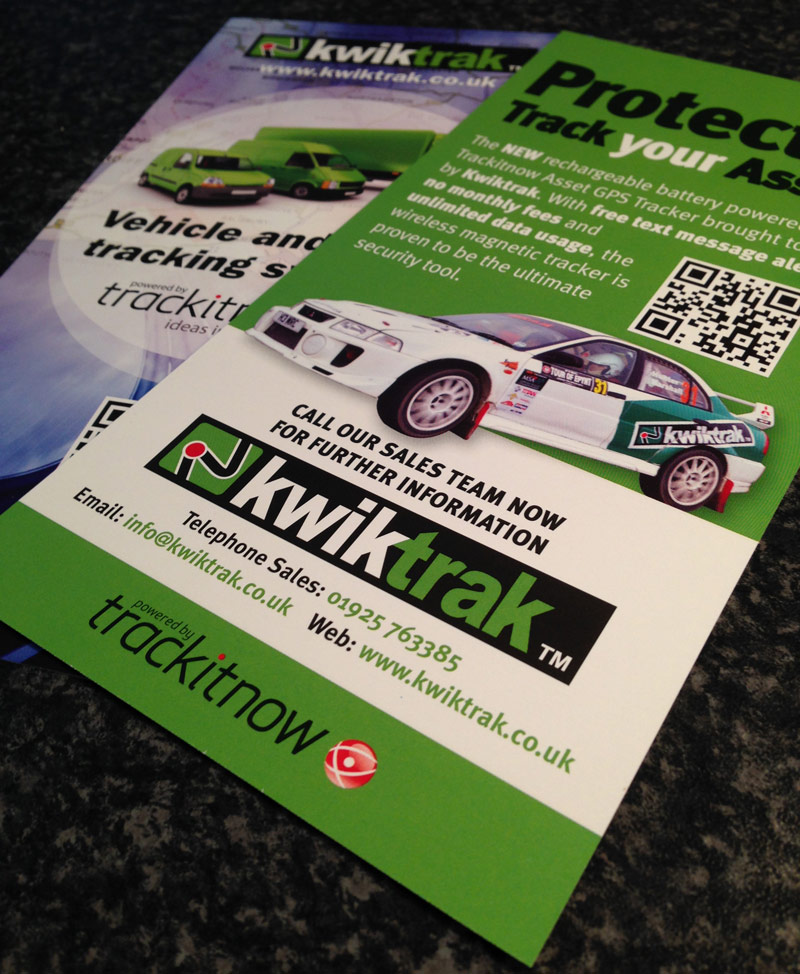 DL Leaflet Design - Kwiktrak UK