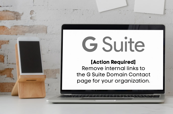 Remove Internal Links to the G Suite Domain Contact Page