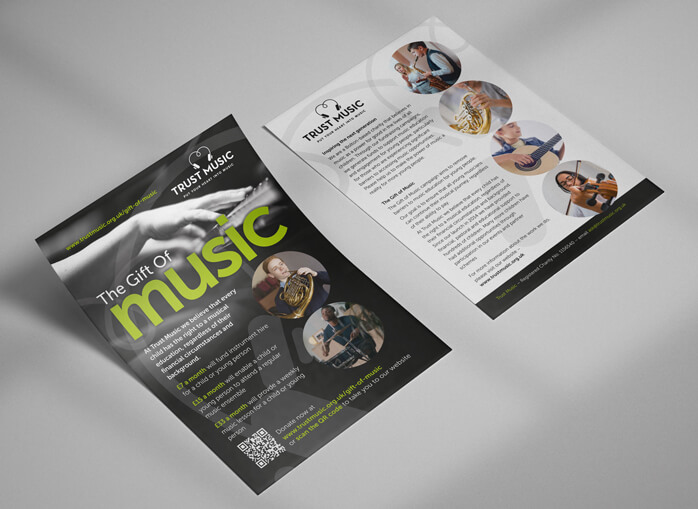 Trust Music Charity Leaflet Design